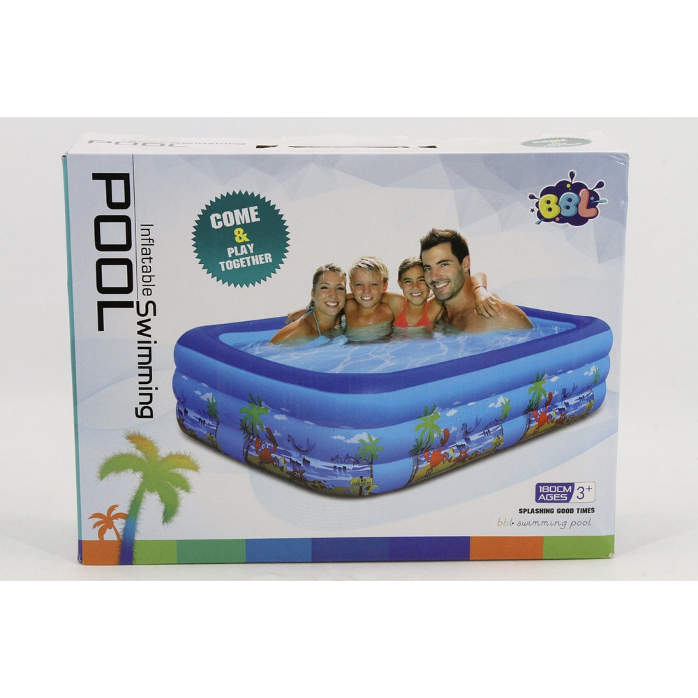 PISCINA INFLABLE CUADRADA 180x125x56CM