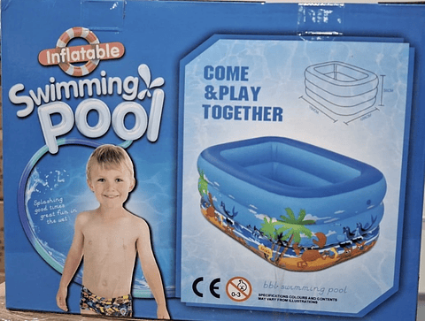 PISCINA INFLABLE CUADRADO 150x105x56CM