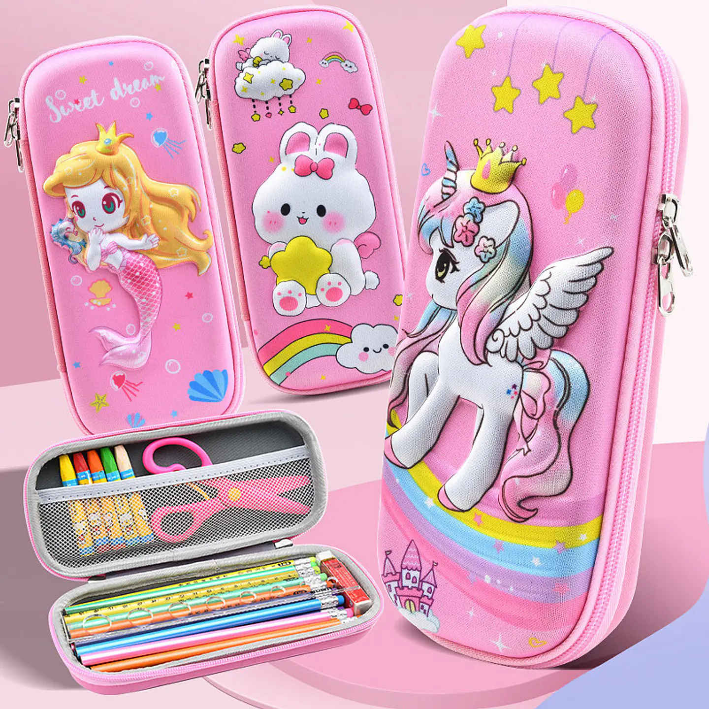 ESTUCHE DISEÑO 3D NIÑA 3