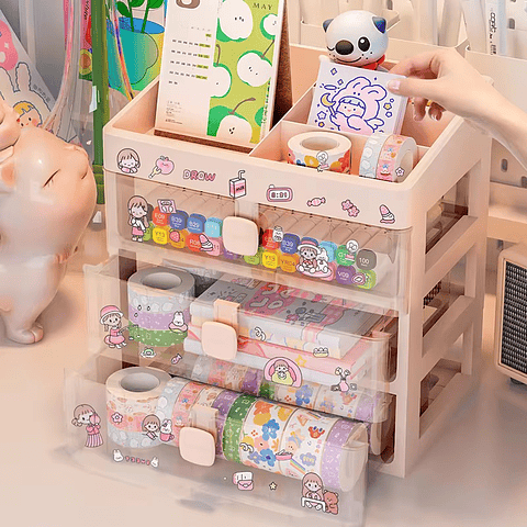 ORGANIZADOR DE 4 PISOS KAWAI 28x24x18CM