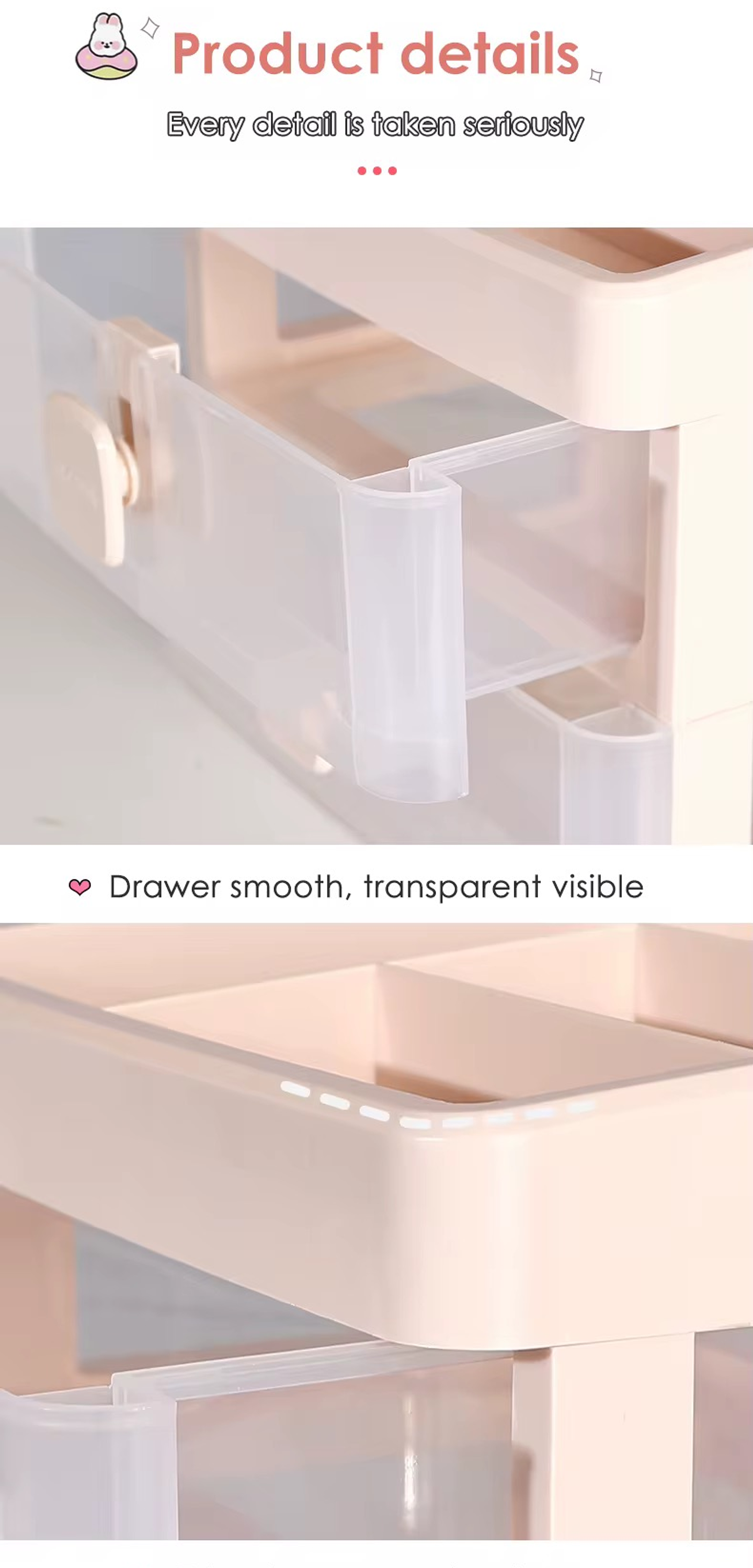 ORGANIZADOR DE 4 PISOS KAWAI 28x24x18CM 10