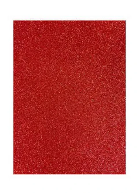 GOMA EVAS ROJO GLITTER 60x40 PQT 10UNDS