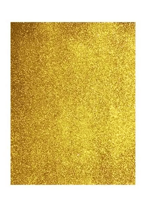 GOMA EVA DORADO GLITTER 60x40 PQT 10UNDS