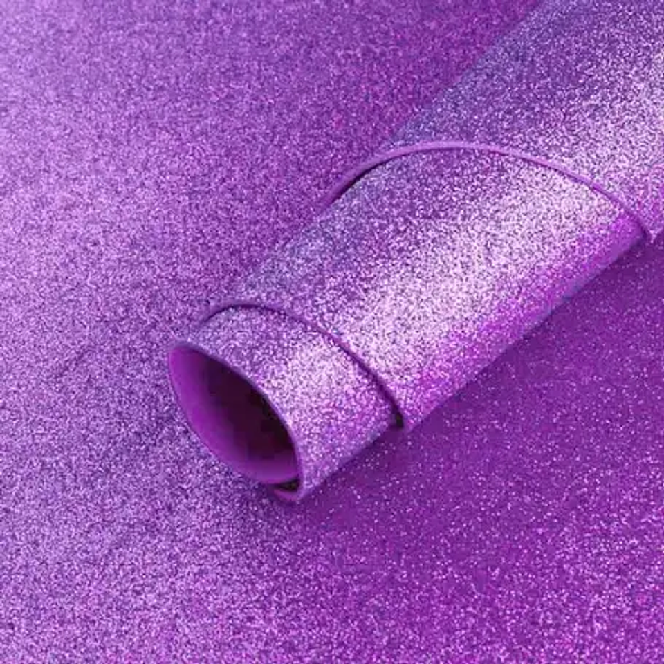 GOMA EVA MORADO GLITTER 60x40 PQT 10UNDS 2
