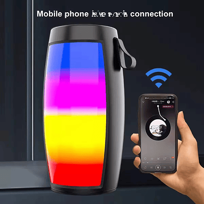 MINI PARLANTE LUZ MULTICOLOR RGB Y CON COLGANTE