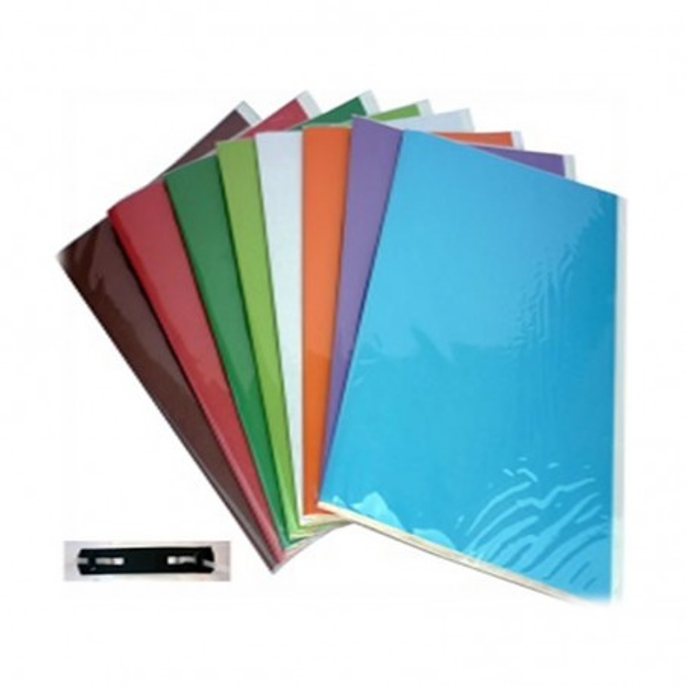 CARPETA PLASTIFICADA CON ACOCLIP COLORES SURTIDOS 