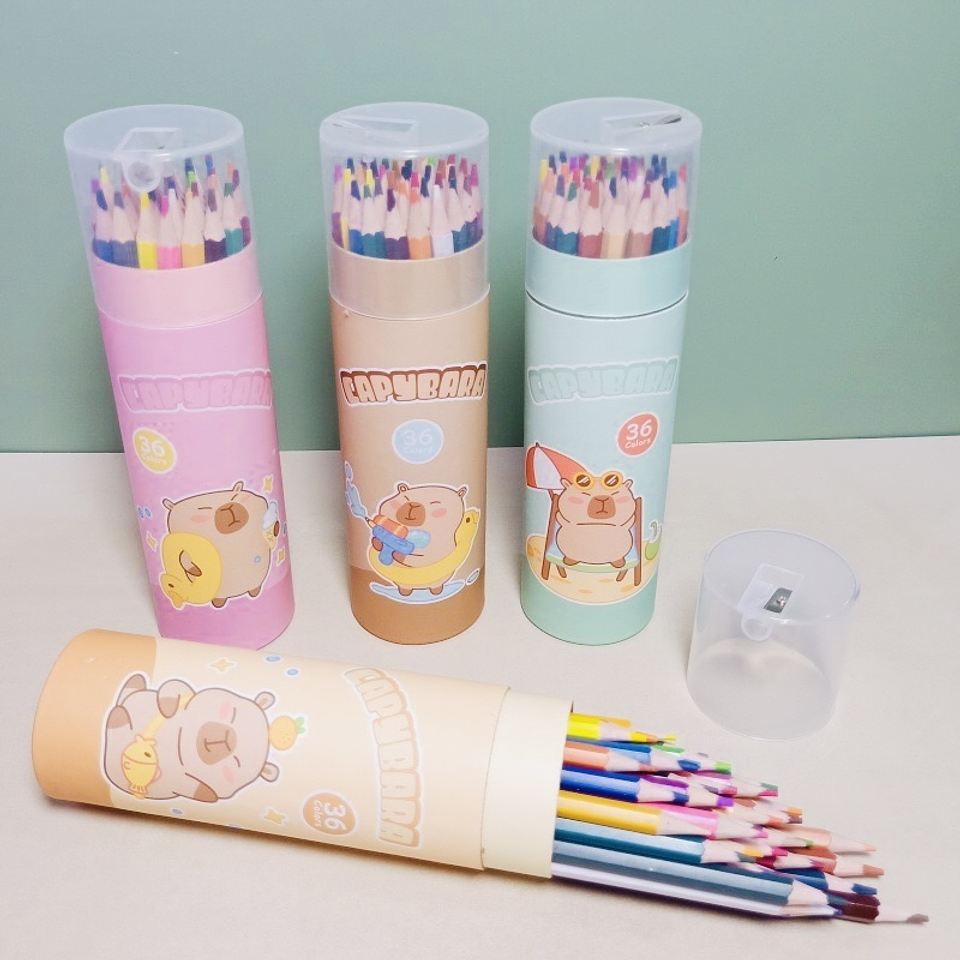 SET DE 36 COLORES CAPYBARA CON SACAPUNTAS 4