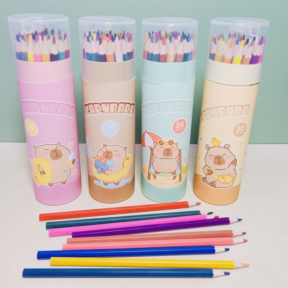 SET DE 36 COLORES CAPYBARA CON SACAPUNTAS 3