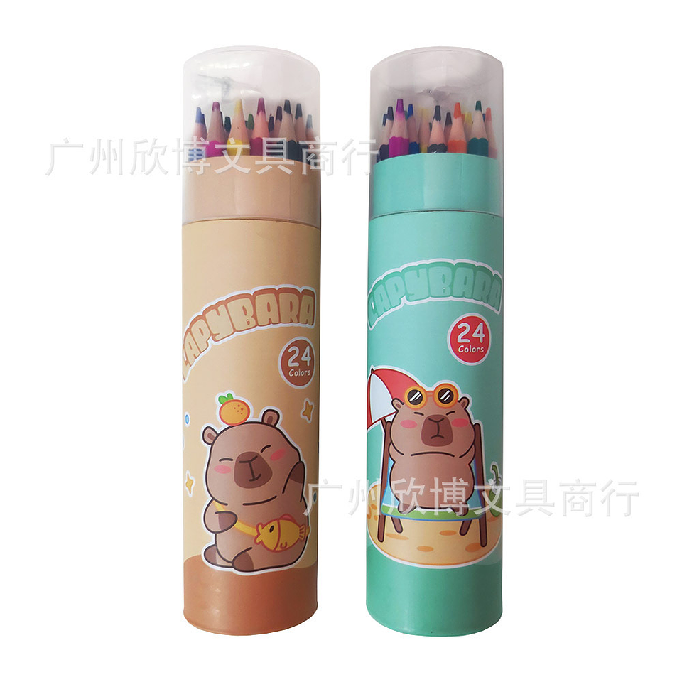 SET DE 24 COLORES CAPYBARA CON SACAPUNTAS 6