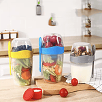 CONTENEDOR DE ALIMENTOS DOBLE +SALSERO Y CUBIERTO 870ML