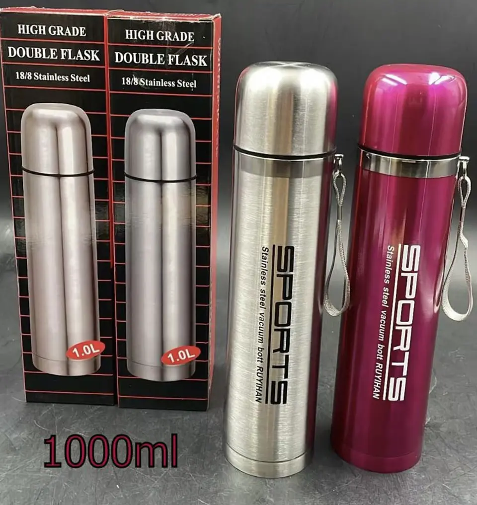 BOTELLA TERMO DE ACERO INOXIDABLE 1.0LITROS 1