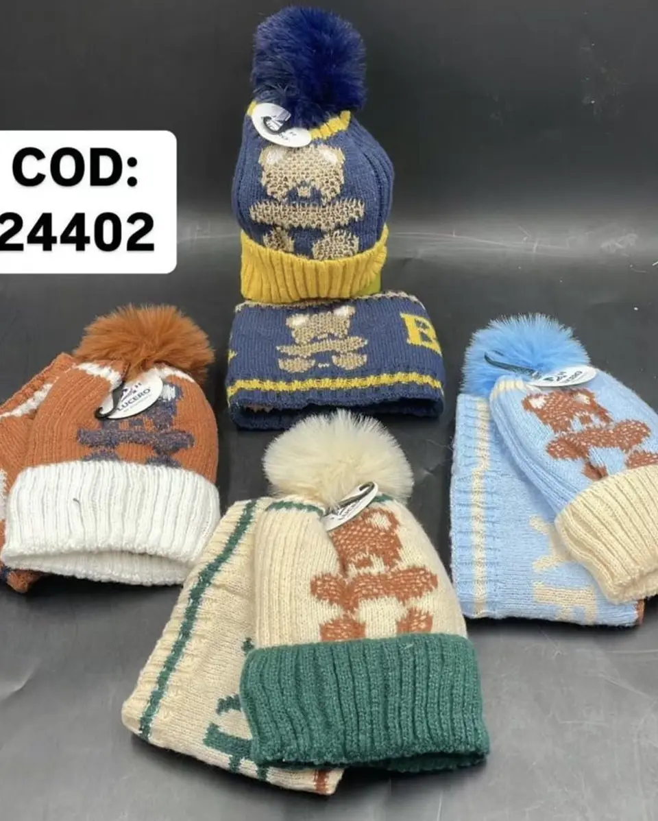 GORRO Y CUELLO CHIPORRO OSITO NIÑO  7