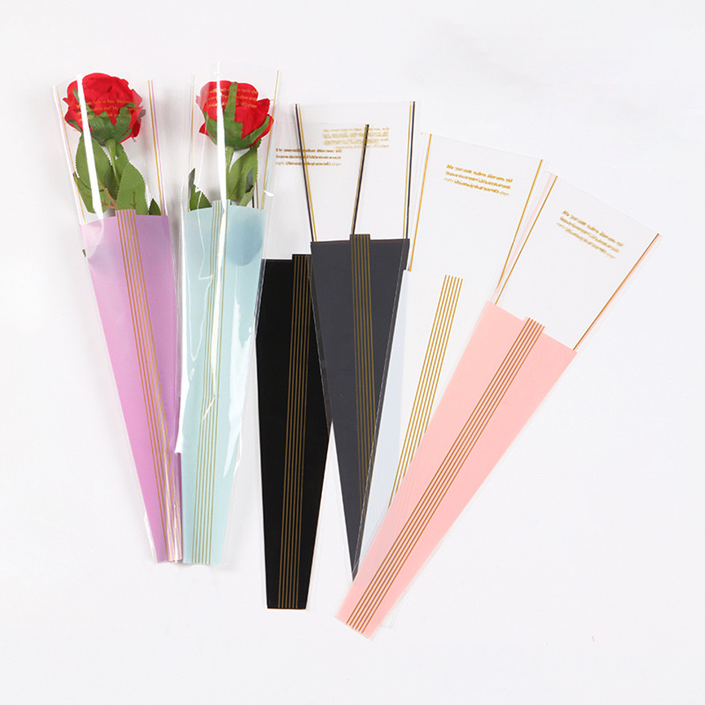 SOBRE PARA ROSAS CELOFAN PQT 50 SOBRES 45CM 2