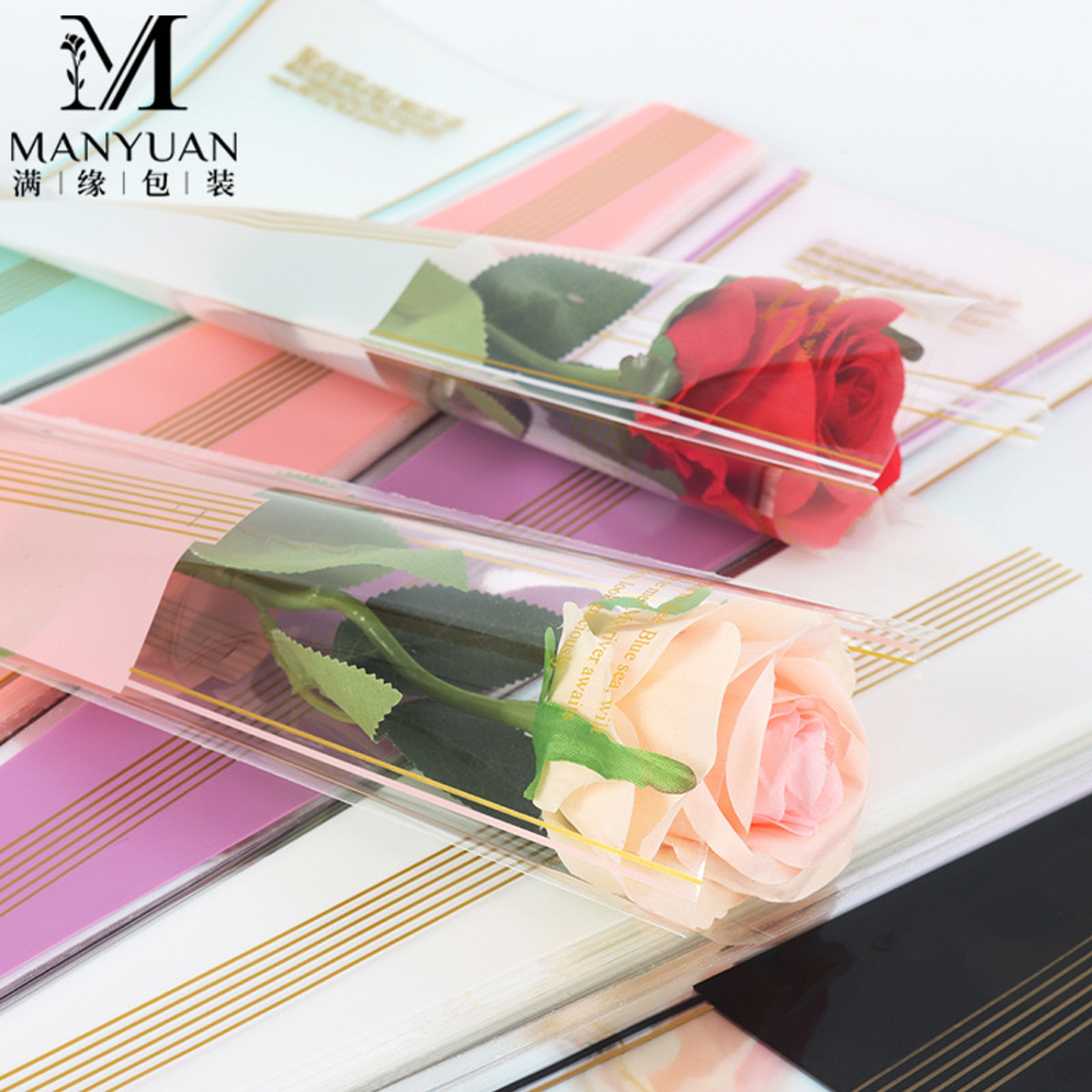 SOBRE PARA ROSAS CELOFAN PQT 50 SOBRES 45CM 3