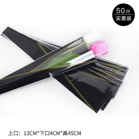 SOBRE PARA ROSAS CELOFAN PQT 50 SOBRES 45CM