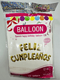 GLOBO METÁLICO LETRAS FELIZ CUMPLEAÑOS - Miniatura 2