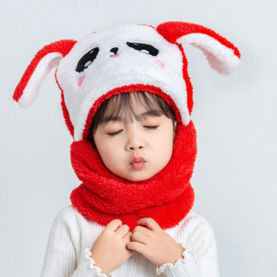 GORRO CUELLO CHIPORRO NIÑO, OREJAS DE CONEJO 2