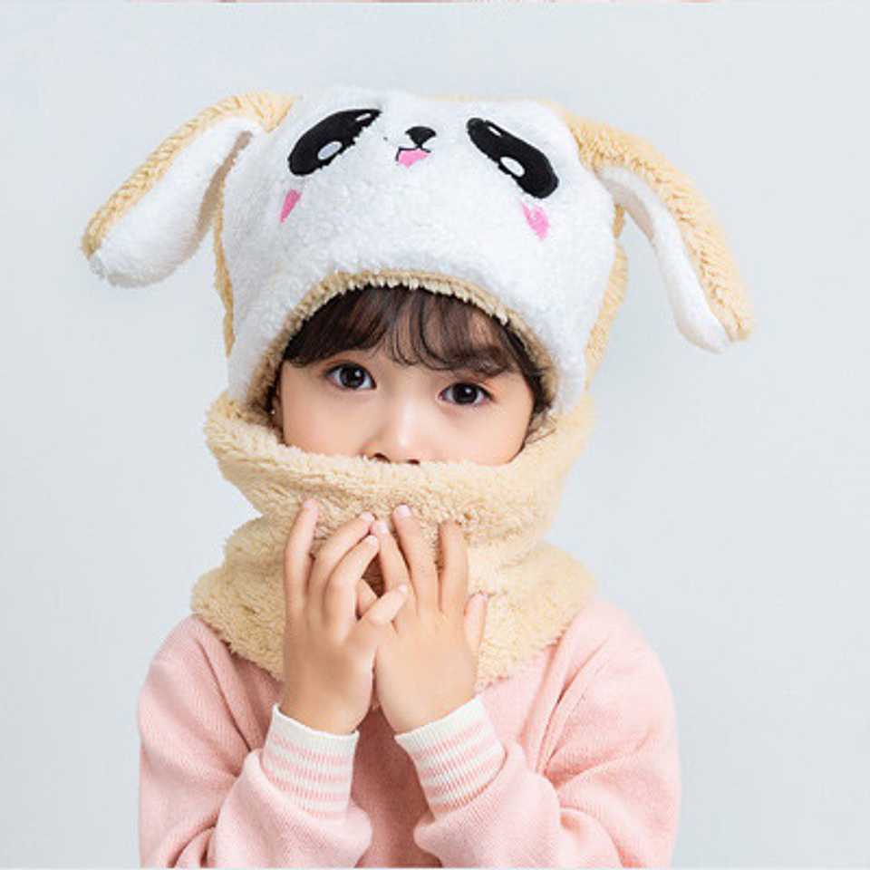 GORRO CUELLO CHIPORRO NIÑO, OREJAS DE CONEJO 5
