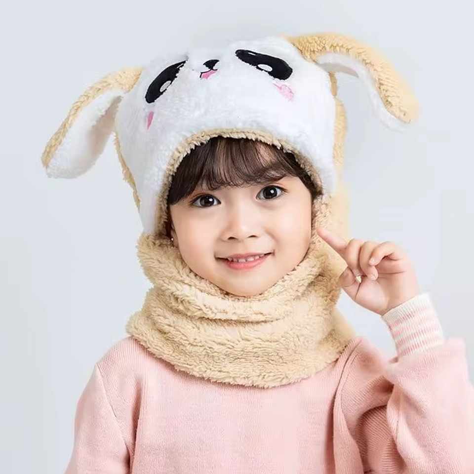 GORRO CUELLO CHIPORRO NIÑO, OREJAS DE CONEJO 7