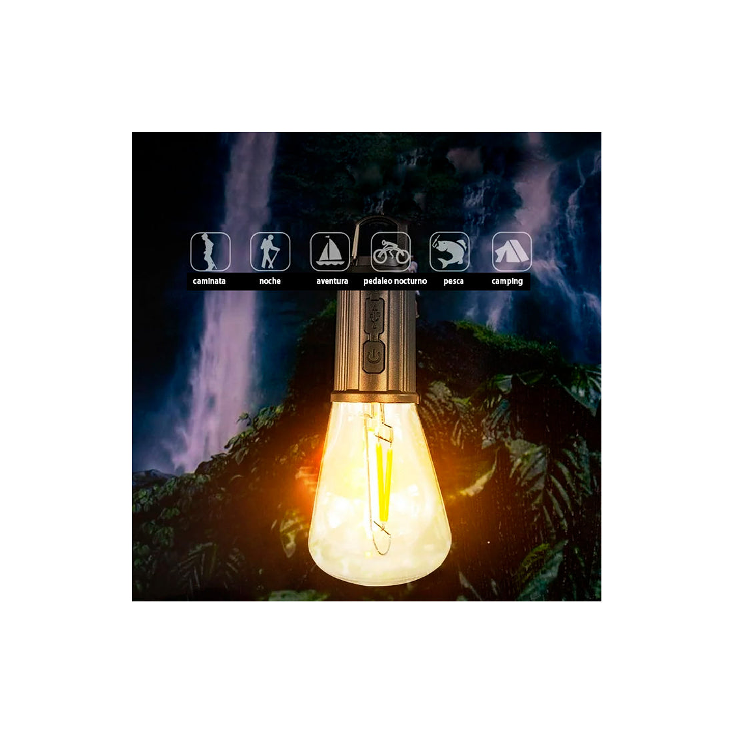 AMPOLLETA RECARGABLE USB CON COLGANTE  4