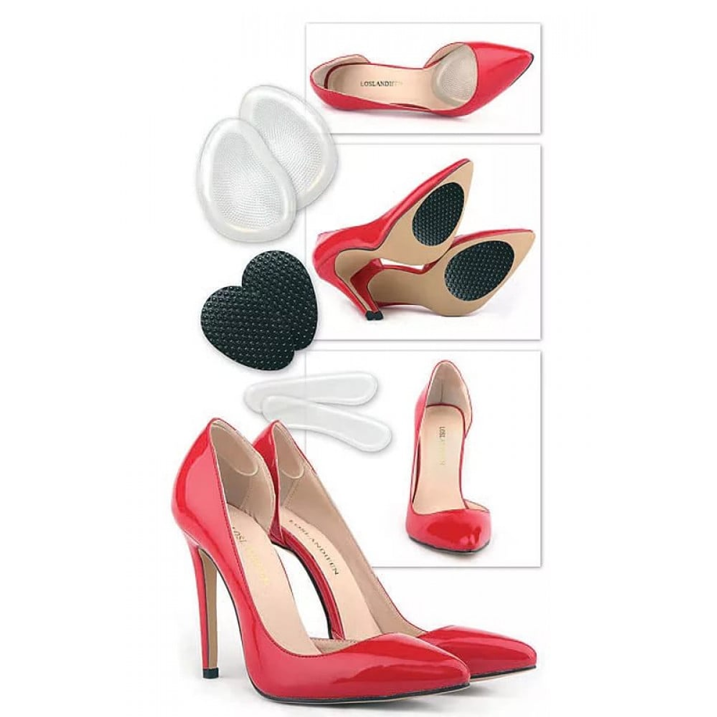 KIT 3 EN 1 PLANTILLAS DE GEL DE SILICONA PARA ZAPATOS DE TACÓN 3