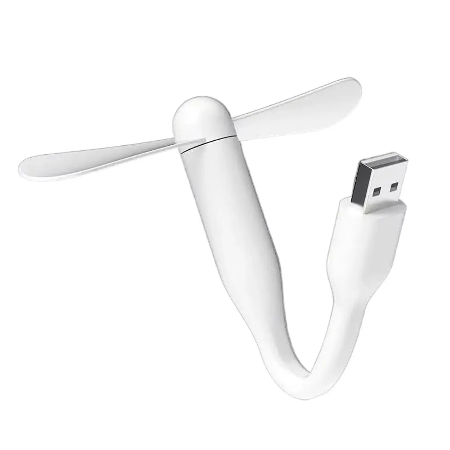 SET MINI VENTILADOR Y MINI LINTERNA USB + CABLE CARGADOR 4
