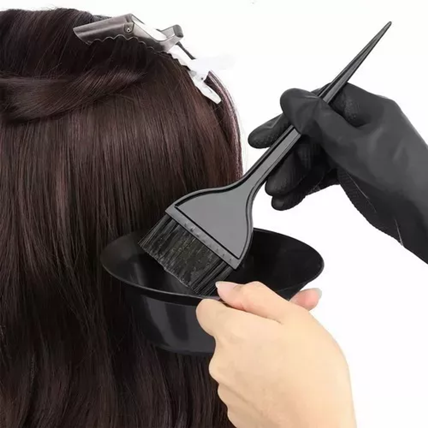 DOCENA SET DE TINTURA CABELLO PEINE+CEPILLO APLICADOR  4