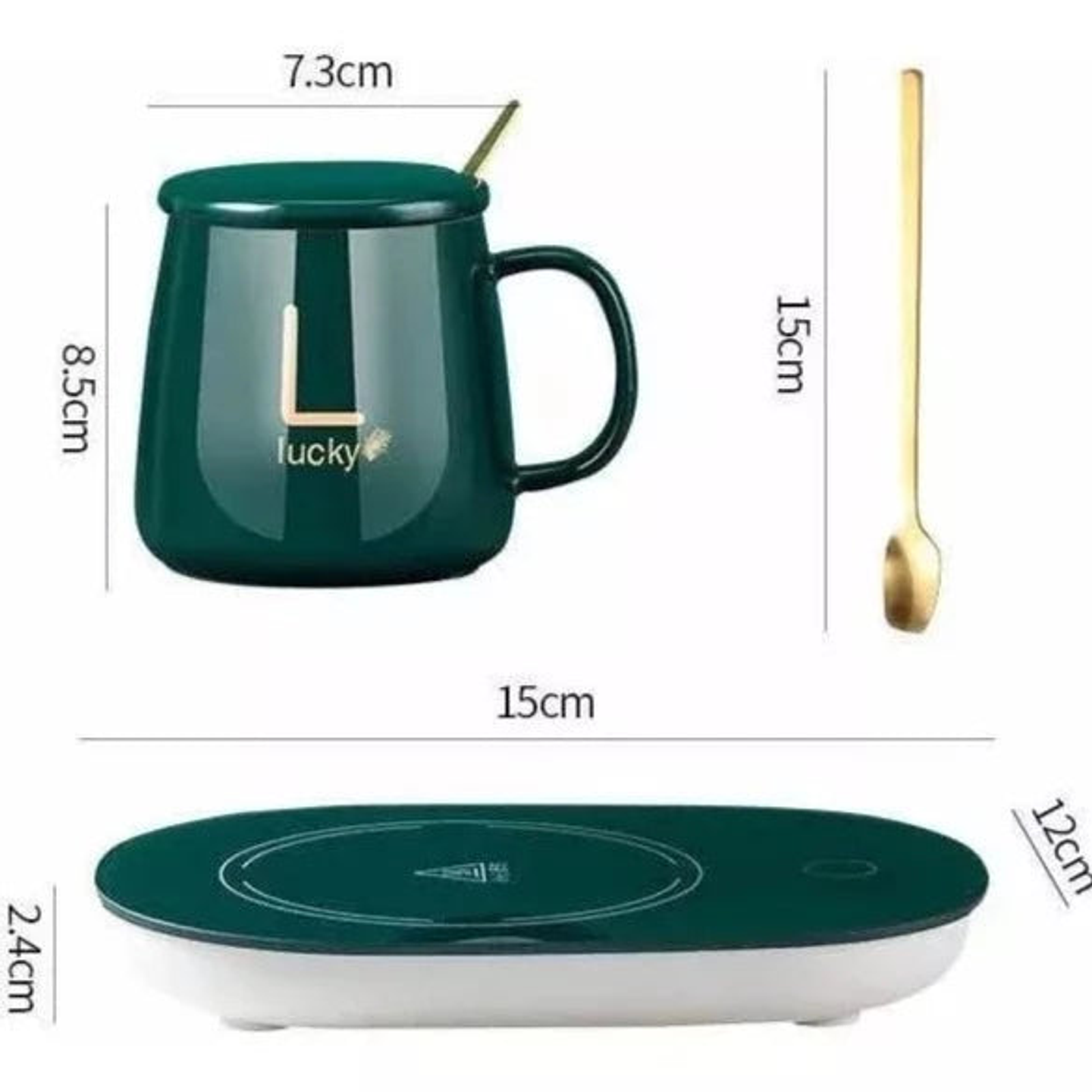 TAZA CON CALENTADOR ELÉCTRICO+CUCHARITA 7