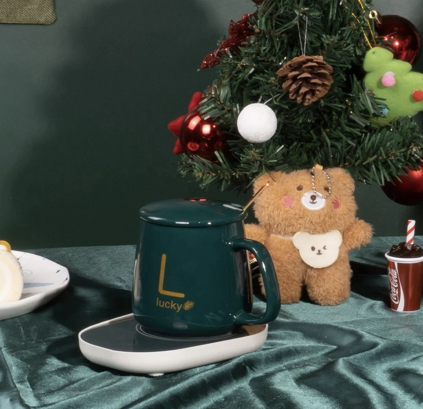 TAZA CON CALENTADOR ELÉCTRICO+CUCHARITA 8