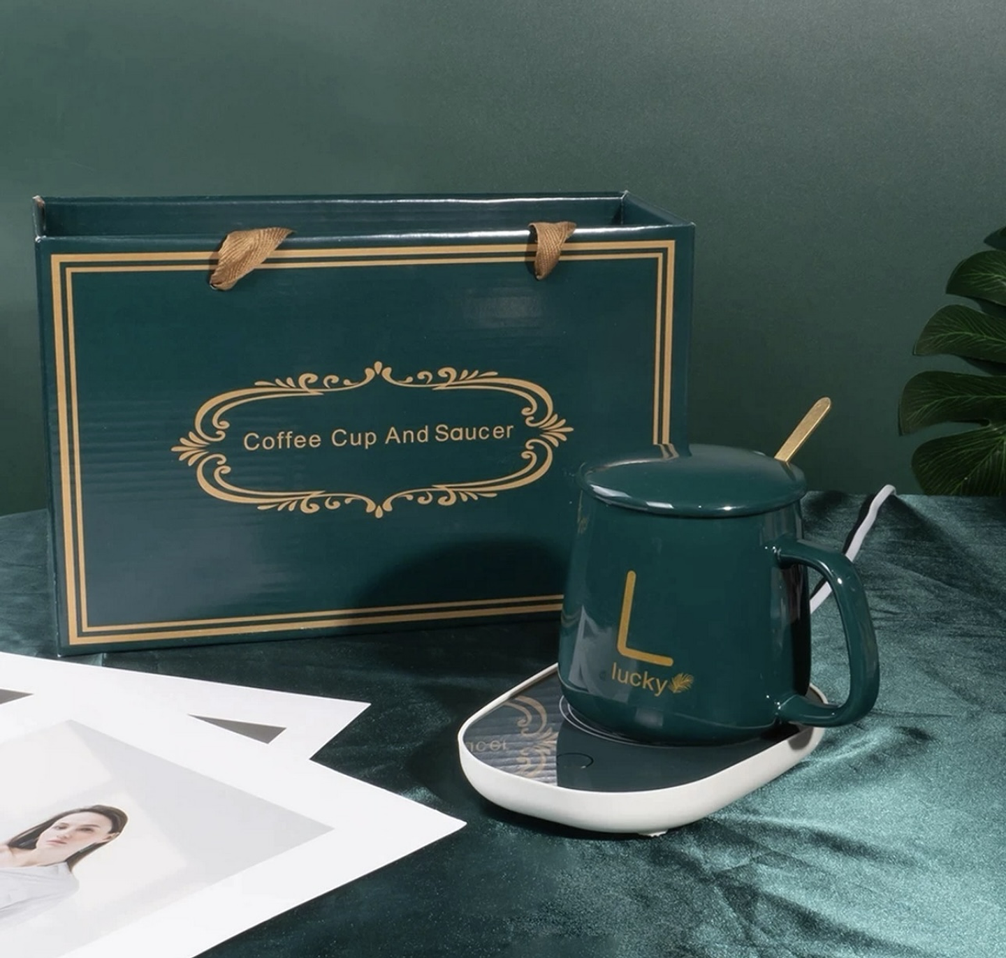 TAZA CON CALENTADOR ELÉCTRICO+CUCHARITA 1