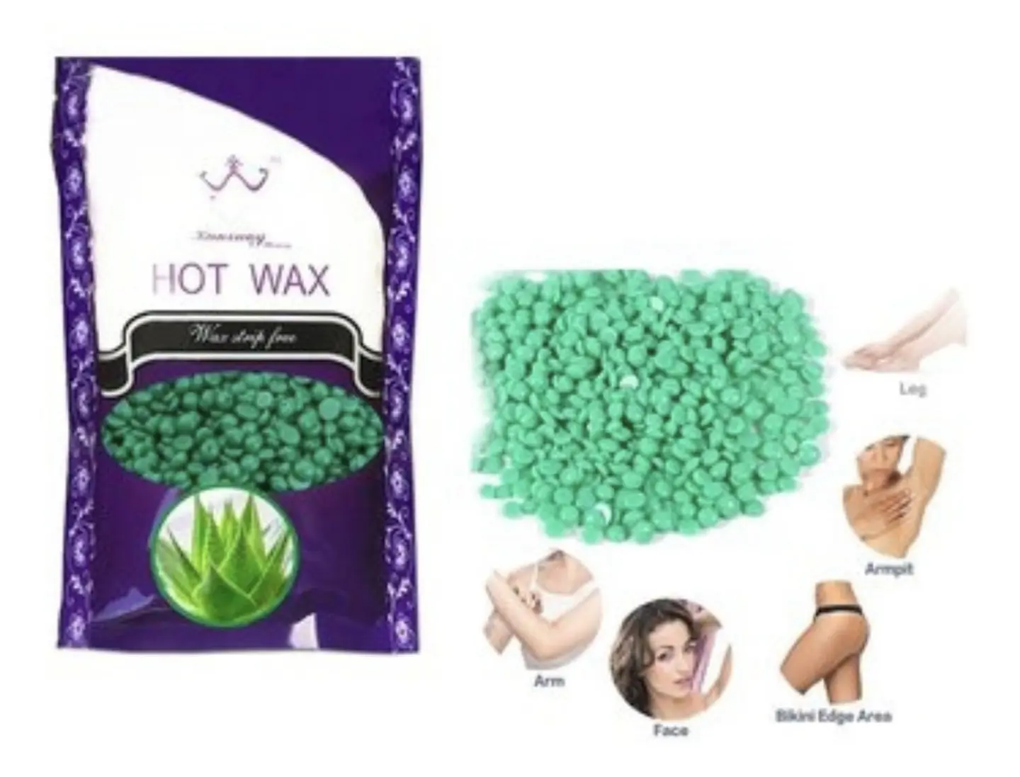 CERA DEPILATORIA GRANULADA ELÁSTICA HOT WAX 500GR 2