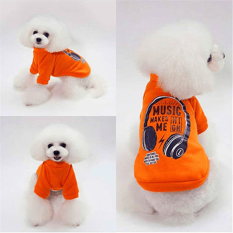 POLERON POLAR MASCOTA RAZA MEDIANA, PEQUEÑA, CACHORRO (SOLO NARANJA)