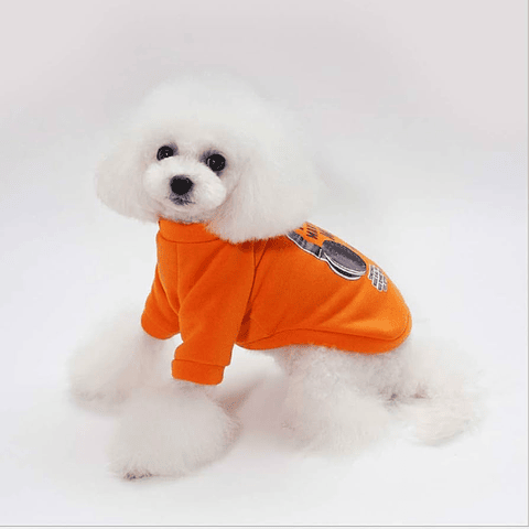 POLERON POLAR MASCOTA RAZA MEDIANA, PEQUEÑA, CACHORRO (SOLO NARANJA)