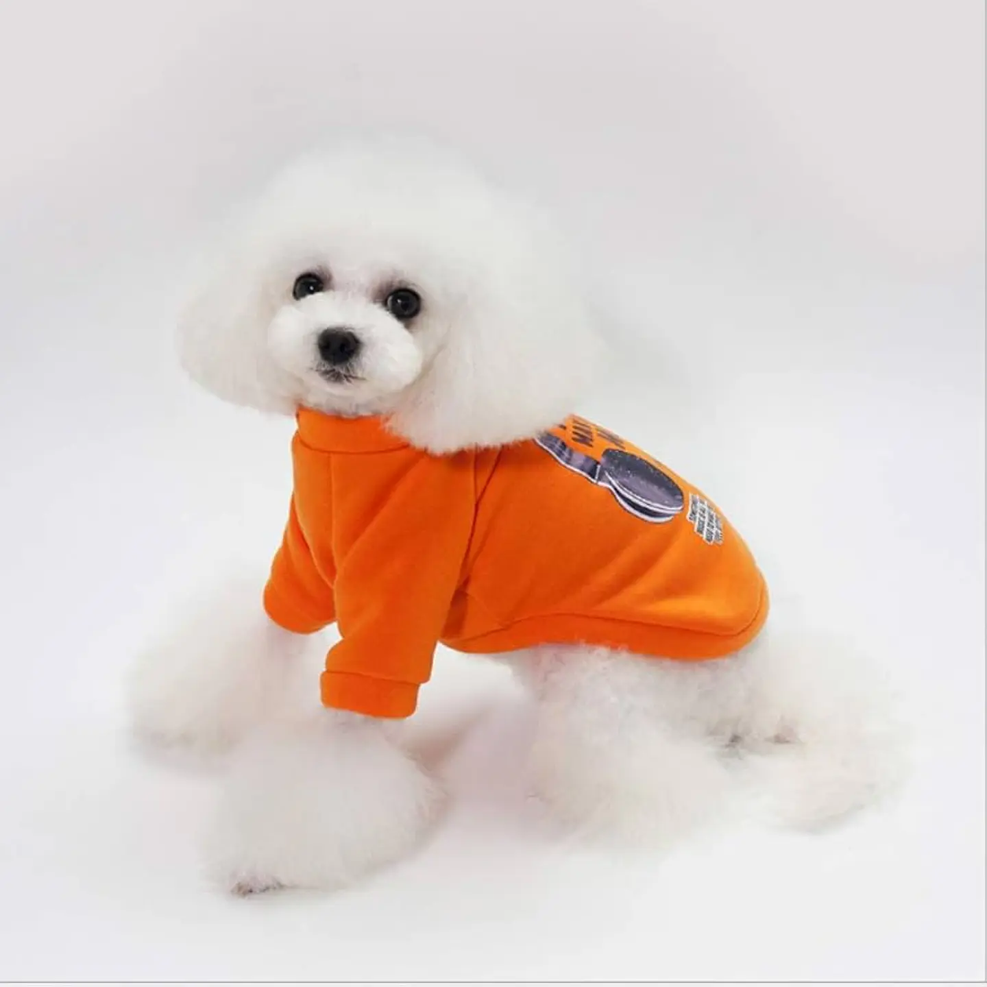 POLERON POLAR MASCOTA RAZA MEDIANA, PEQUEÑA, CACHORRO (SOLO NARANJA) 2