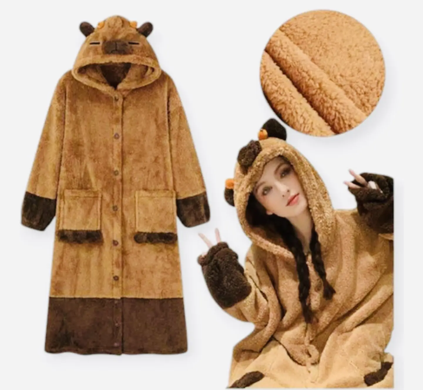 PIJAMA BATA CAPYBARA ADULTO 3