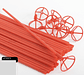 SET DE 50 VARILLAS ROJAS CON PORTA GLOBO DE 45CM - Miniatura 4