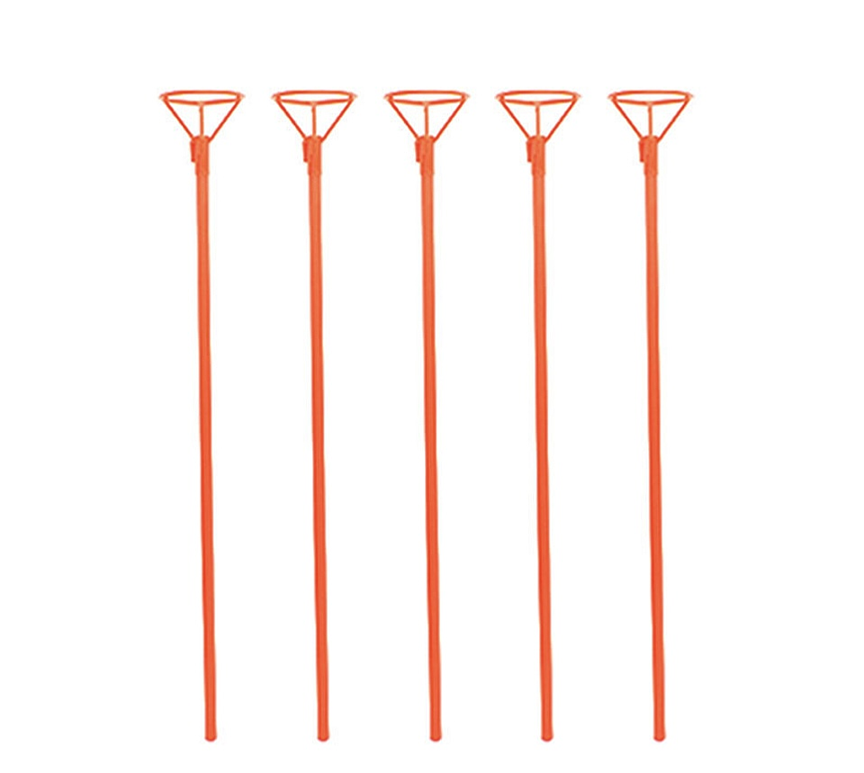 SET DE 50 VARILLAS ROJAS CON PORTA GLOBO DE 45CM 5