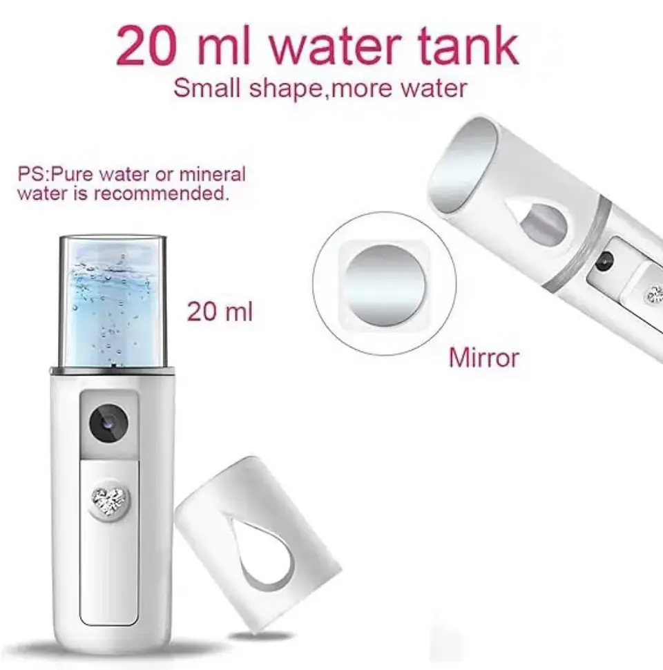 VAPORIZADOR FACIAL PORTÁTIL CON ESPEJO USB 4