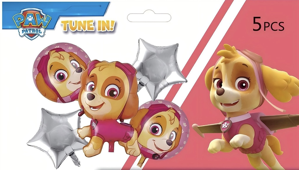 SET DE GLOBO METALICO PAW PATROL 5PZS 2