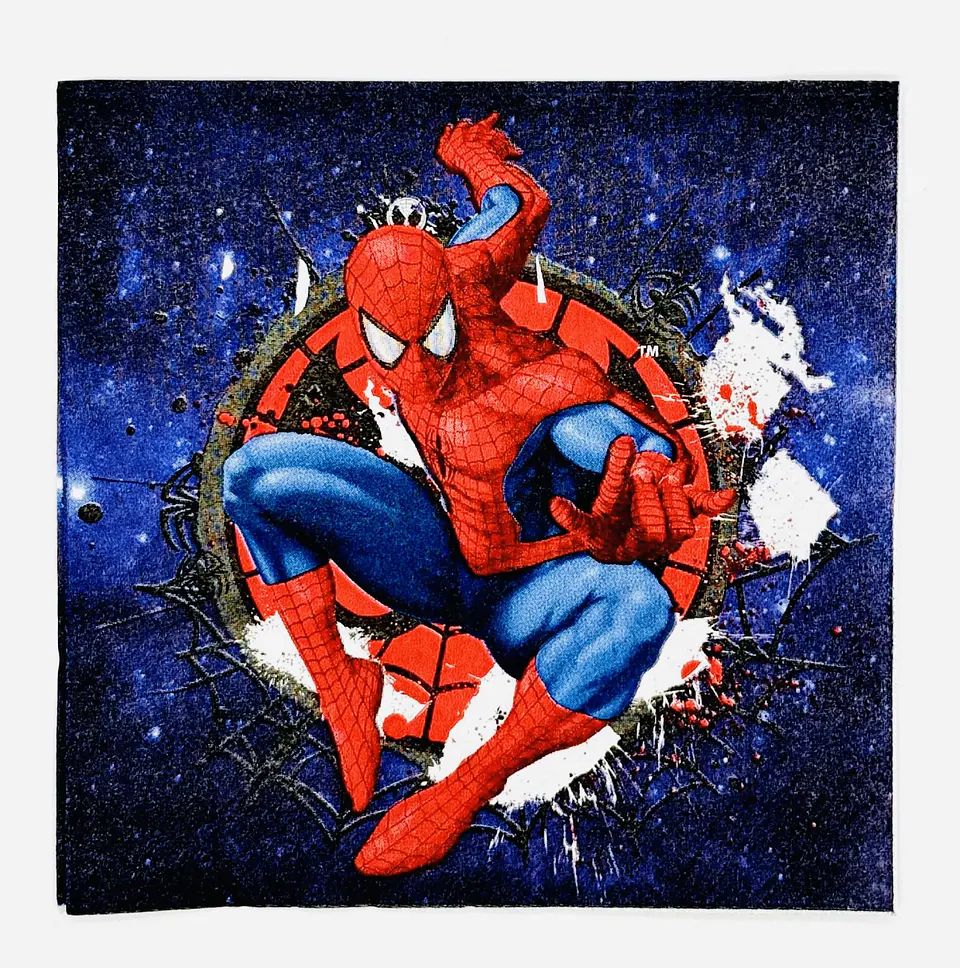 SERVILLETAS DISEÑO SPIDERMAN 33x33CM PQT 16UNDS 1
