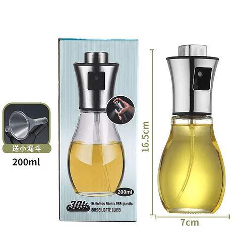DISPENSADOR DE ACEITE EN SPRAY DE VIDRIO 200ML