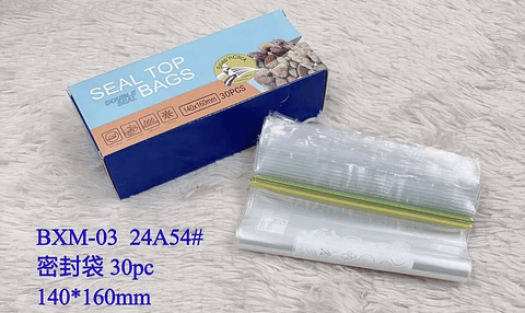 BOLSA ZIPLOC 140X160MM CAJITA 30UNDS 