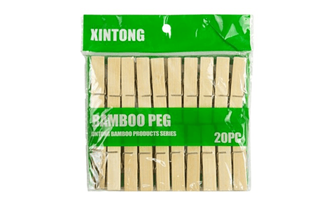 PERRO DE BAMBOO PARA ROPA PQT 20UNDS
