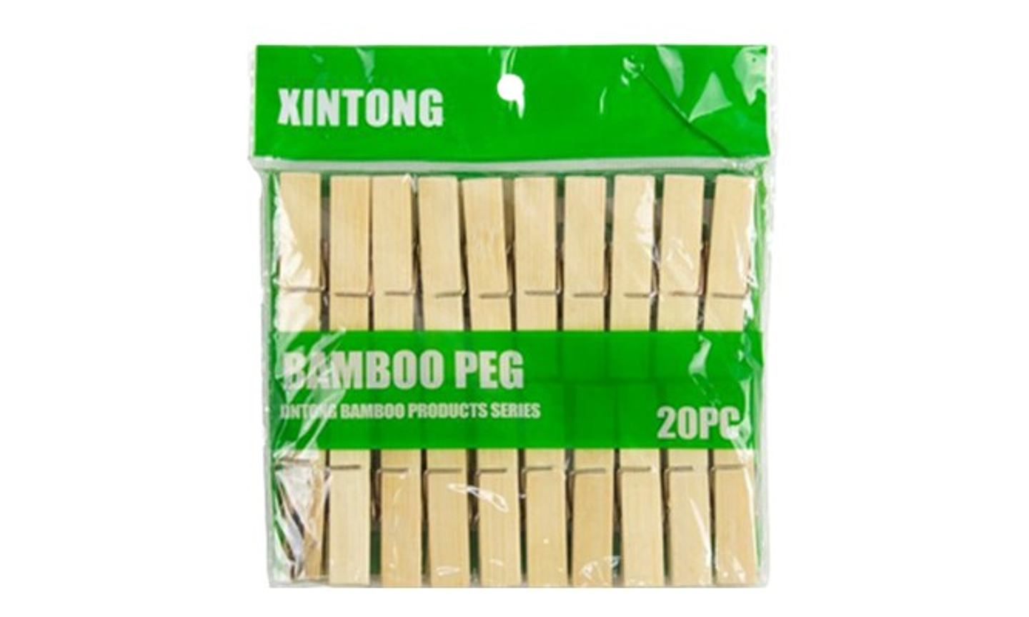 PERRO DE BAMBOO PARA ROPA PQT 20UNDS 1