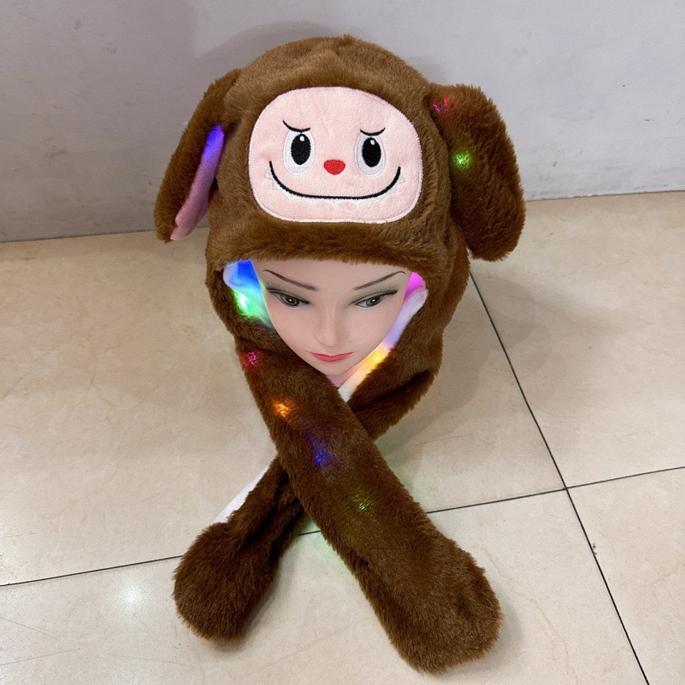 GORRO OREJA MOVIBLE CON LUCES LABUBU 2