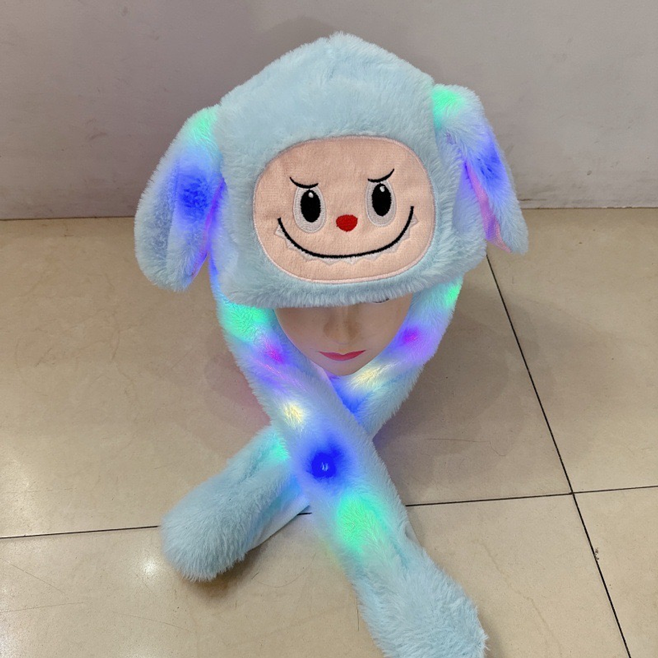 GORRO OREJA MOVIBLE CON LUCES LABUBU 3