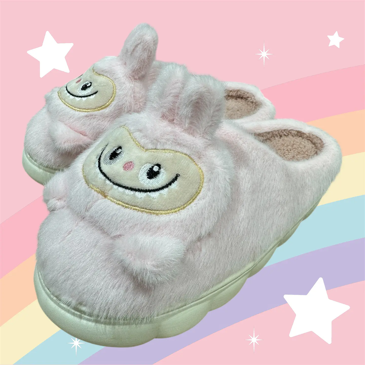 PANTUFLA PELUCHE LABUBU ADULTO TALLA 36/37 38/39 40/41 3