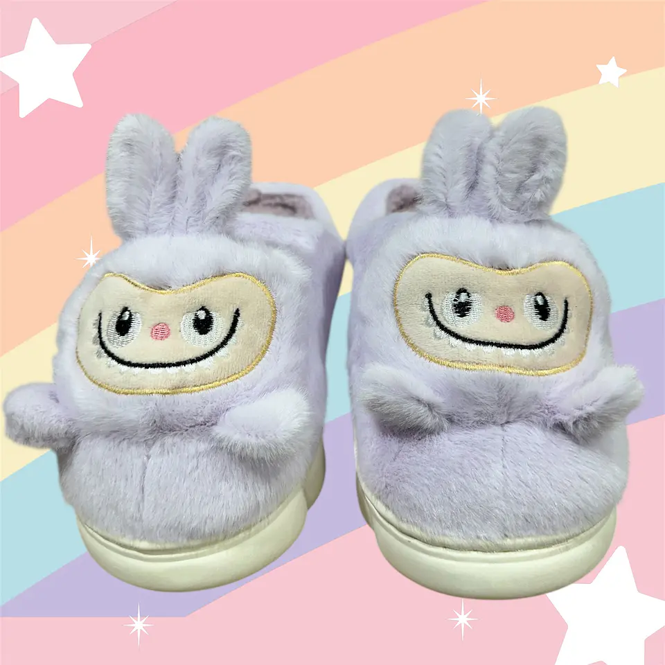 PANTUFLA PELUCHE LABUBU ADULTO TALLA 36/37 38/39 40/41 2