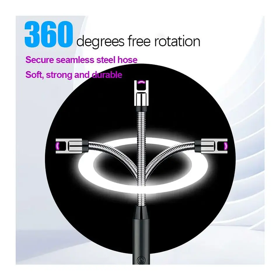 CHISPERO ELÉCTRICO FLEXIBLE 360 RECARGABLE USB 3