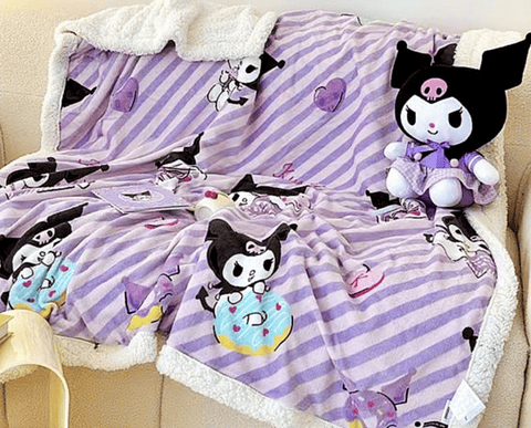 FRAZADA SHERPA CHIPORRO KUROMI 150x200